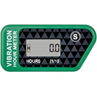 Runleader - Contador de Horas inalámbrico Digital autoalimentado- vibración activada- Temporizador de Trabajo…